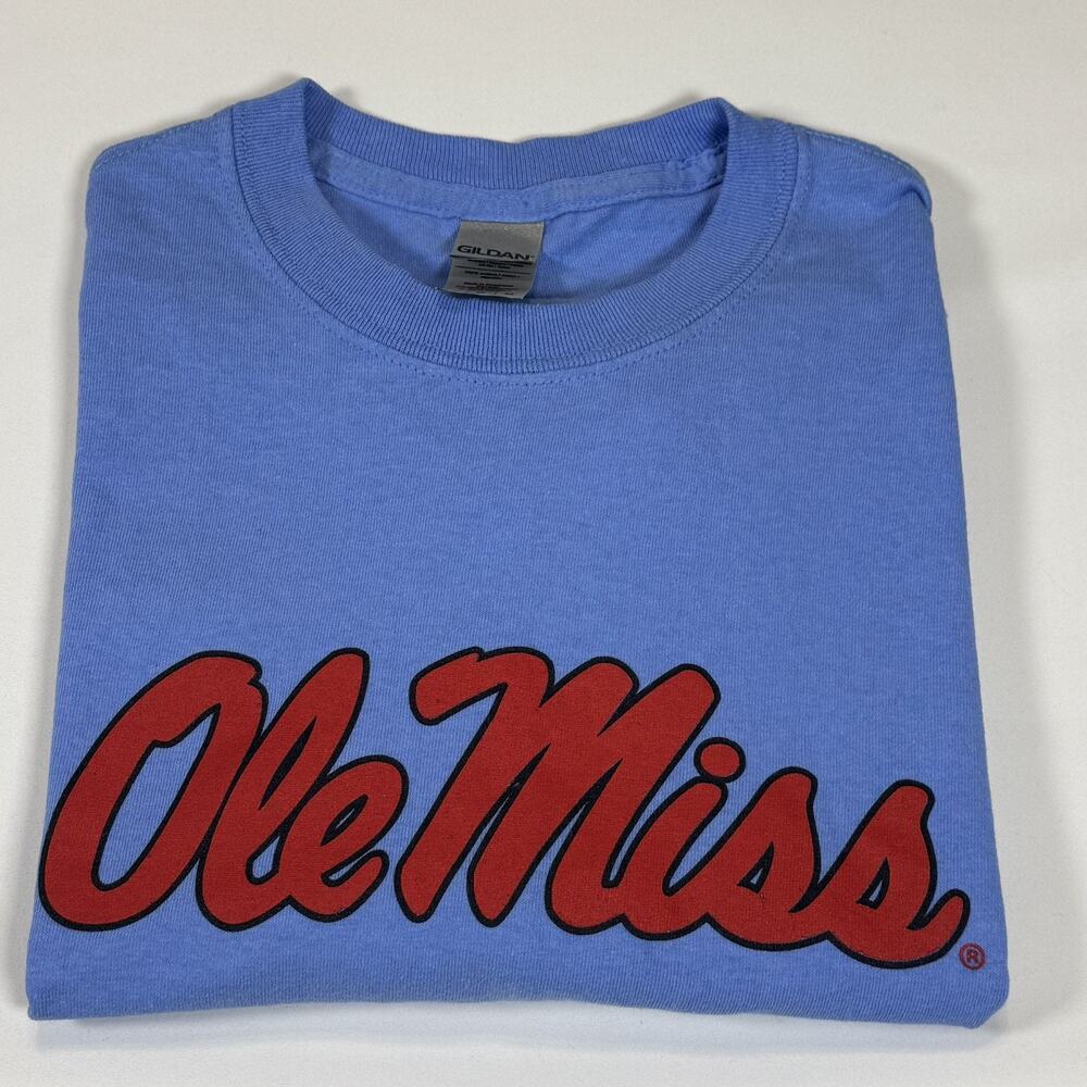 Ole Miss Rebels T-SHIRT SIZE Light Blue Size Medium